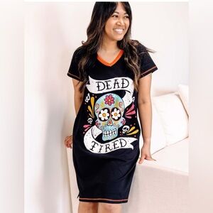 Lazy One Black Dead Tired Nightgown